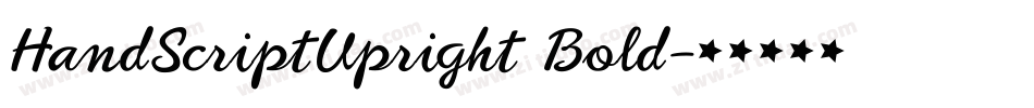 HandScriptUpright Bold字体转换